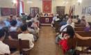Reunión de los alcaldes afectados por el incendio de La Mierla (Guadalajara) en Cogolludo