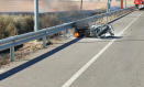 La guardia civil salva la vida de un motorista en llamas en La Puebla de Almuradiel (Ciudad Real).
