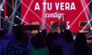 Diana Navarro junto al Maestro Rabay en una de las audiciones de 'A tu vera contigo'