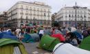 Cientos de personas concentradas en la Puerta del Sol, en Madrid