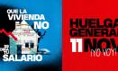Cartel de convocatoria de la huelga general.