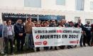 Concentración de los sindicatos en Albacete tras el accidente laboral mortal de Villamalea