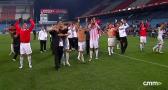 Celebración en el Vicente Calderón tras eliminar al Atlético de Madrid
