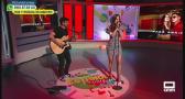 La artista lituana Irmante canta en directo "Para abajo"