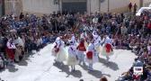 Los danzantes del Cristo de la Viga toman las calles de Villacañas