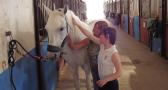 Cristina Landete, la amazona sordociega de Albacete, presenta a su caballo Rayo