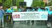 Manifestación en Guadalajara de los conductores de autobuses urbanos