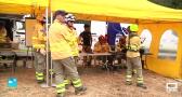 Más de 80 efectivos participan en un simulacro de incendio forestal en la Mierla