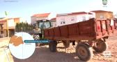 Concurso de habilidad con tractor y lanzamiento de azadón en Quintanar de la Orden