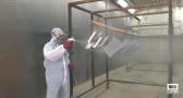 La última tecnología para pintar y lacar material industrial en una empresa en Huecas