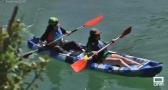 Usuarios de Aspaym recorren el embalse de Chincha en piragua