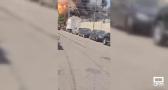 Espectacular explosión en el incendio en una chatarrería de la localidad toledana de Yuncler