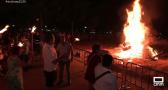 Desfile de antorchas en Albacete en la noche de San Juan