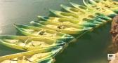 Practicamos con los kayaks en el embalse de la Fuensanta, en Yeste