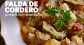 Ponle peguitas: falda de cordero guisada con alcachofas y bocaditos de manzana asada