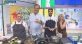 Consomé de otoño con un crujiente de setas