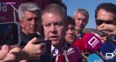 Primeras declaraciones de García-Page en la zona del accidente