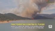 Tractoristas contra el fuego del incendio de La Mierla - 20/07/2026