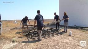 El viento destroza las aspas y el eje del molino Inca Garcilaso de Campo de Criptana