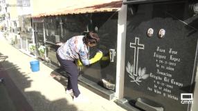Días de limpieza en el cementerio de Bonete