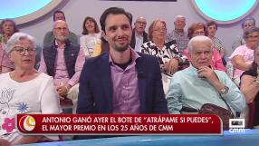 Nos visita Antonio, ganador del bote de 'Atrápame si puedes'