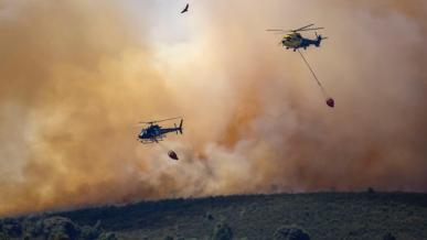 Incendio forestal de La Mierla, en Guadalajara, avanza sin control en su quinto día