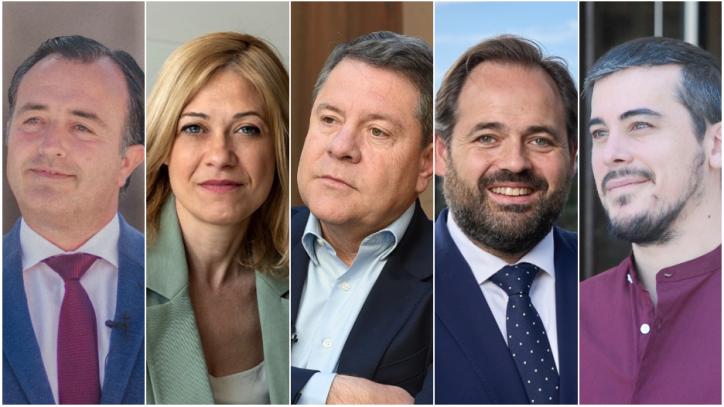 Los candidatos de Vox, Cs, PSOE, PP y Unidas Podemos a la Junta que participarán en el debate en CMM