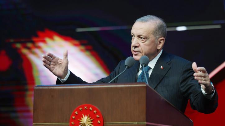 El presidente de Turquía, Recep Tayyip Erdogan en Estambul. 25 de julio de 2023.