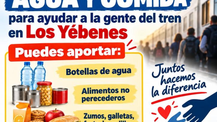 Recogida de los alimentos en Los Yébenes.