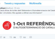 Surge la cuenta oficial del referéndum catalán en Twitter