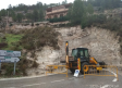 Cortada una de las carreteras de entrada a Alcalá de Júcar (Albacete) por un desprendimiento