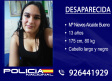 Desaparecida una menor en Puertollano: la policía pide ayuda para encontrar a María Nieves