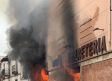 Herido un bombero en un incendio en un local comercial de Oropesa (Toledo)