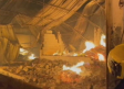Un incendio calcina un taller de carpintería en Valera de Abajo