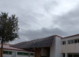 El viento derriba el techo de chapa del colegio Rafael López de Haro de San Clemente (Cuenca)