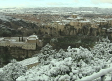 La nieve tiñe de blanco la Serranía Alta de Cuenca y aparece por primera vez este año en la capital