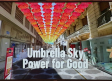 Un 'cielo de paraguas' para refugiarse del sol de Albacete capital