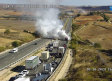 Reabierto el carril de la A-3 en Cuenca, cortado por el incendio de un camión