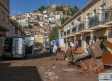 Quinto día de limpieza y achiques de agua en Mira (Cuenca)