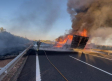 Abierta parcialmente la A-43 sentido Valencia tras el incendio de un camión en Manzanares