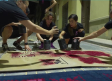 Las alfombras de serrín del Corpus Christi convierten Elche de la Sierra en "un gran museo de arte efímero"