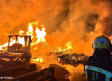 Incendio en un almacén de palés en Olías del Rey