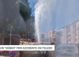 Un enorme "géiser" en Toledo tras la rotura de una tubería