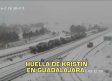 La circulación por la autovía A-2 restringida por la nieve