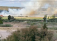 Incendio en una zona de labor en Azucaica