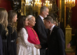 García-Page asiste a la ceremonia oficial de bienvenida al Pontífice en el Palacio Real