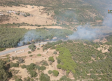 El incendio en Almodóvar del Campo (Ciudad Real) sube a nivel 1 por afectar al tráfico ferroviario