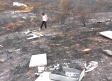 Colmenas completamente calcinadas tras los incendios de la Sierra Norte de Guadalajara