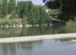 Bancos de arena en el río Tajo por la escasez de caudal