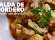 Ponle peguitas: falda de cordero guisada con alcachofas y bocaditos de manzana asada
